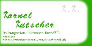 kornel kutscher business card